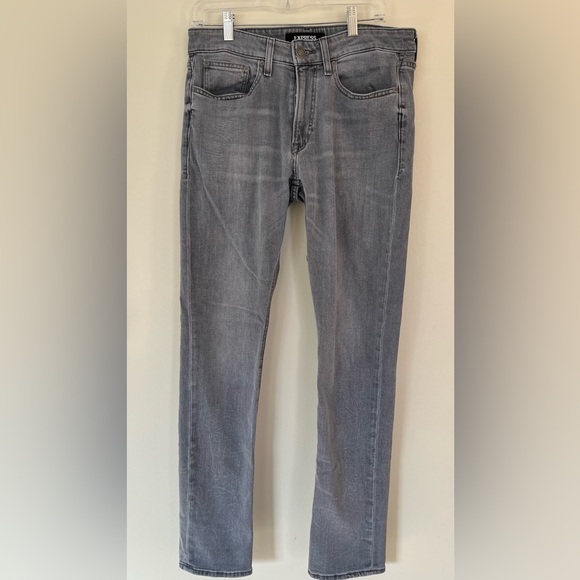 Men’s Express Slim Skinny Stretch Straight light gray jeans 32x34 - Picture 1 of 7